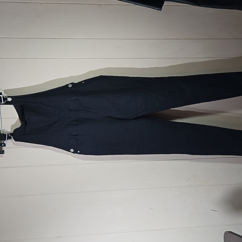 Twelve K New York Womens XL Black Overalls Lightweight